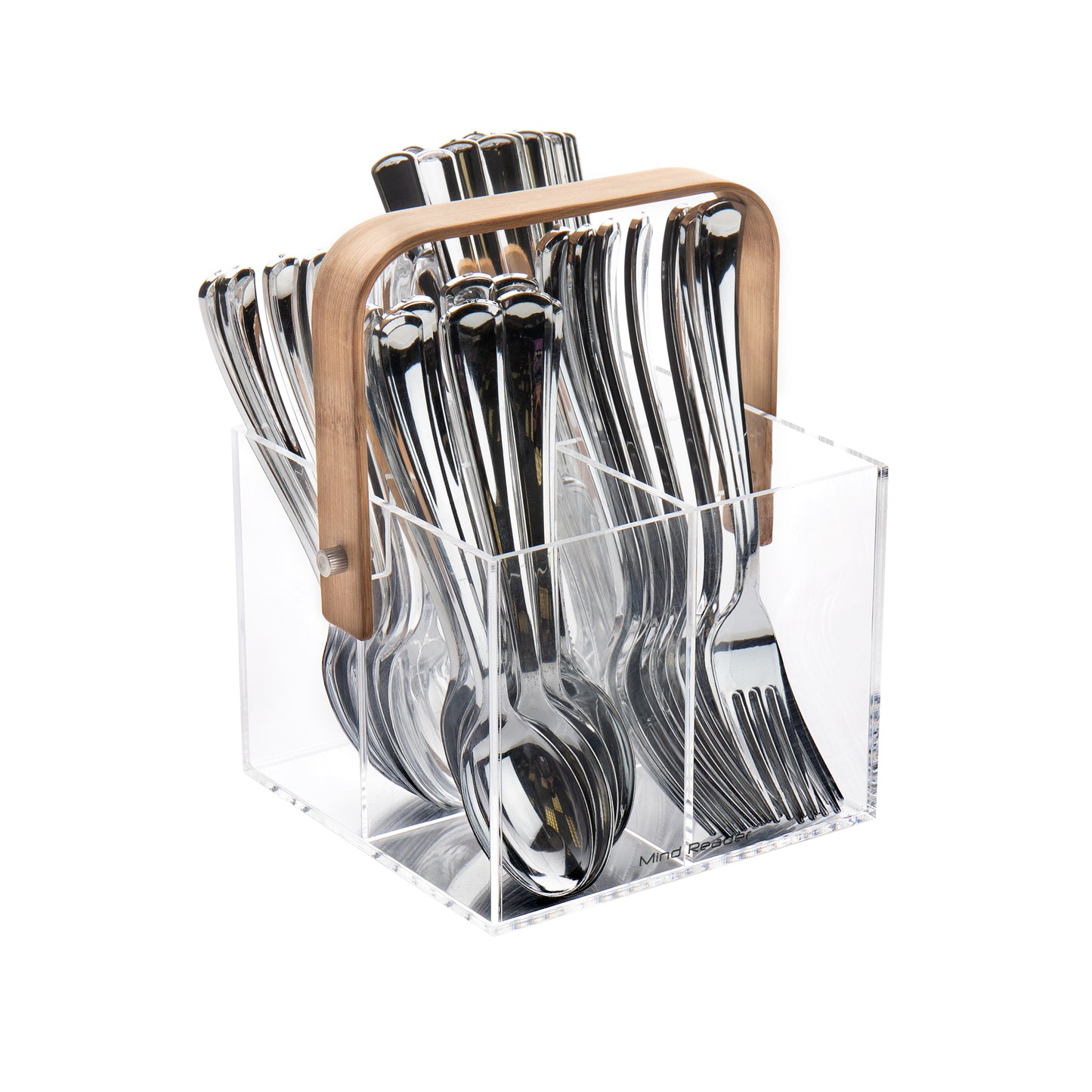 Mind Reader Modern Collection, 3-Compartment Utensil Caddy, 24