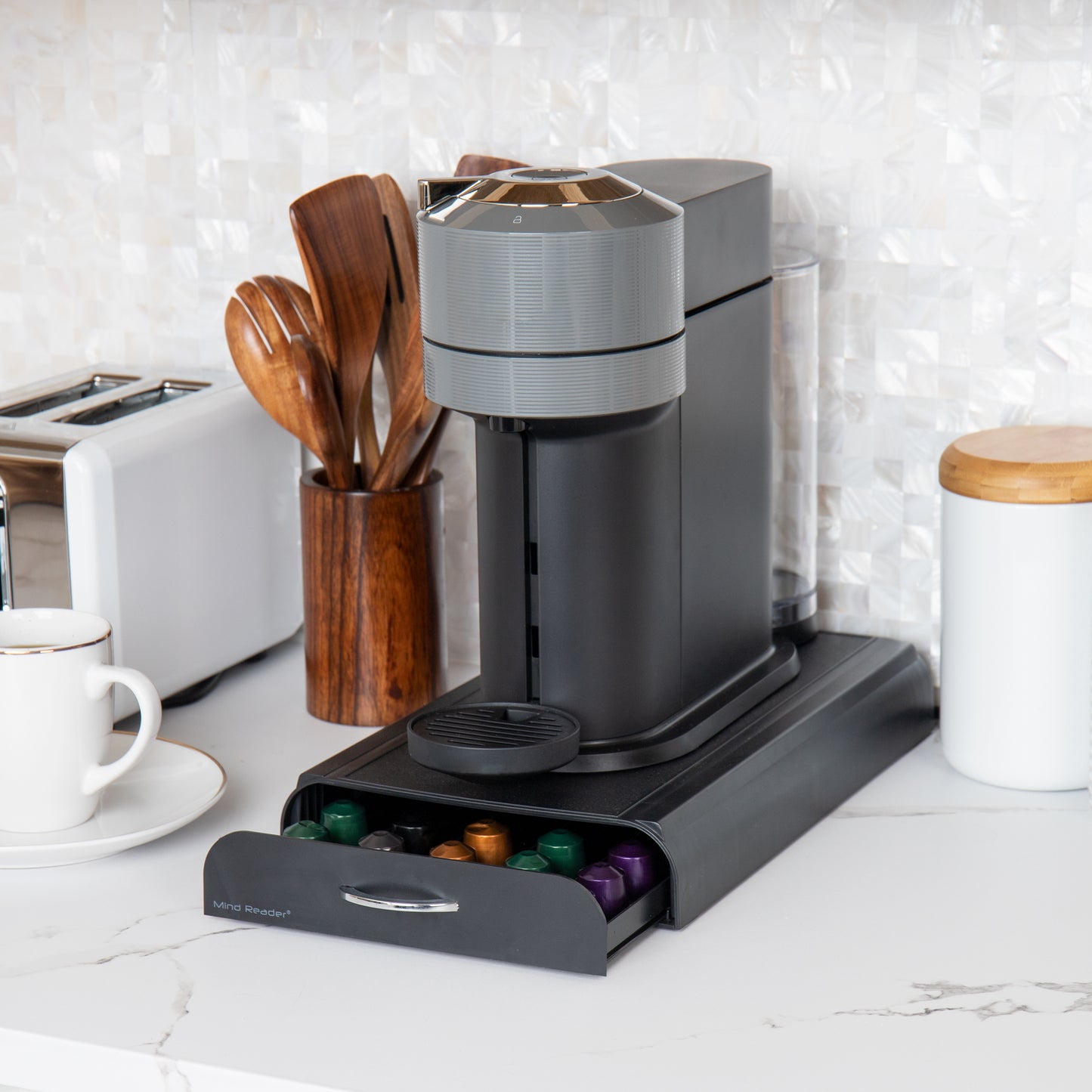 Mind Reader Nespresso Compatible Capsule Drawer, Countertop Organizer, Coffee Pod Holder, Storage