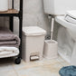 Mind Reader Trash Can and Toilet Brush Set, Bathroom Decor, Lid, Accessories, 7.75"L x 7.75"W x 11.25"H, 2 Piece Set, Black