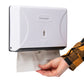 Mind Reader Paper Towel Dispenser, Paper Towel Holder, Restroom, Wall Mount, 3.75"L x 10.25"W x 8"H