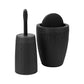 Mind Reader Trash Can and Toilet Brush Set, Bathroom Decor, Swivel Lid, Accessories, 8.75"W x 11.25"H, 2 Piece Set, Gray