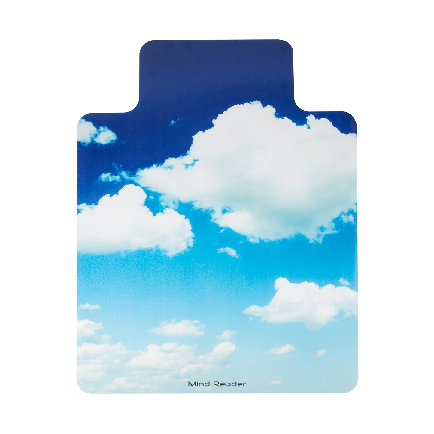 Mind Reader 9-to-5 Collection, Office Chair Mat with Lip, Anti-Skid Floor Protector, 47.25 x 35.5, PVC, Head in the Clouds Art, Blue