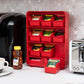 Mind Reader Tea Bag Organizer, Tea Station Organizer, Countertop Storage, Kitchen, Plastic, 10.25"L x 3.25"W x 13.75"H
