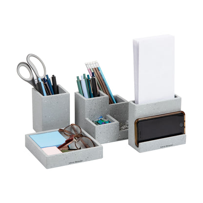 4in Cubed Pencil Holder, Desk Organizer