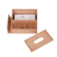 Mind Reader Bali Collection, 4-Compartment Tissue Box Holder and Organizer for Reading Glasses, Books and Accessories, Brown