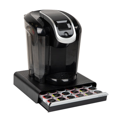 Mind Reader Anchor Collection, Single Serve Coffee Pod Drawer, 36 Coffee Pod Capacity, Countertop Organizer, Coffee Machine Base, 12.75"L x 13.25"W x 2.75"H