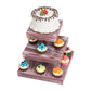 Mind Reader 3-Tier Tower for Desserts, Cupcakes, Hor d'oeuvres, Kitchen Entertaining, Serveware, Rustic Farmhouse Design, 11.75"L x 11.75"W x 12.75"H, Brown