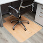 Mind Reader Office Chair Mat for Hardwood Floors, Under Desk Floor Protector, Rolling, PVC, 47.5 x 35.5, Woodtone