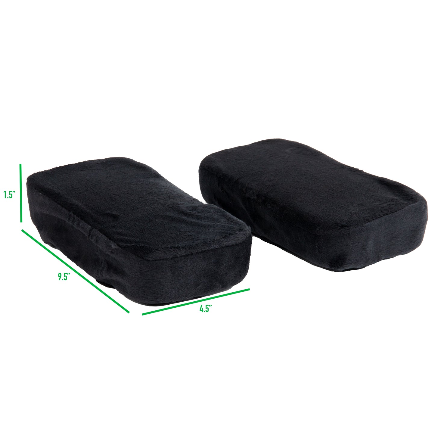 Mind Reader Harmony Collection, Ergonomic Arm Rest Set, Memory Foam Support, Attaches to Office Chair, Microfiber Surface, Elbow and Forearm Pressure Relief, Set of 2, Black
