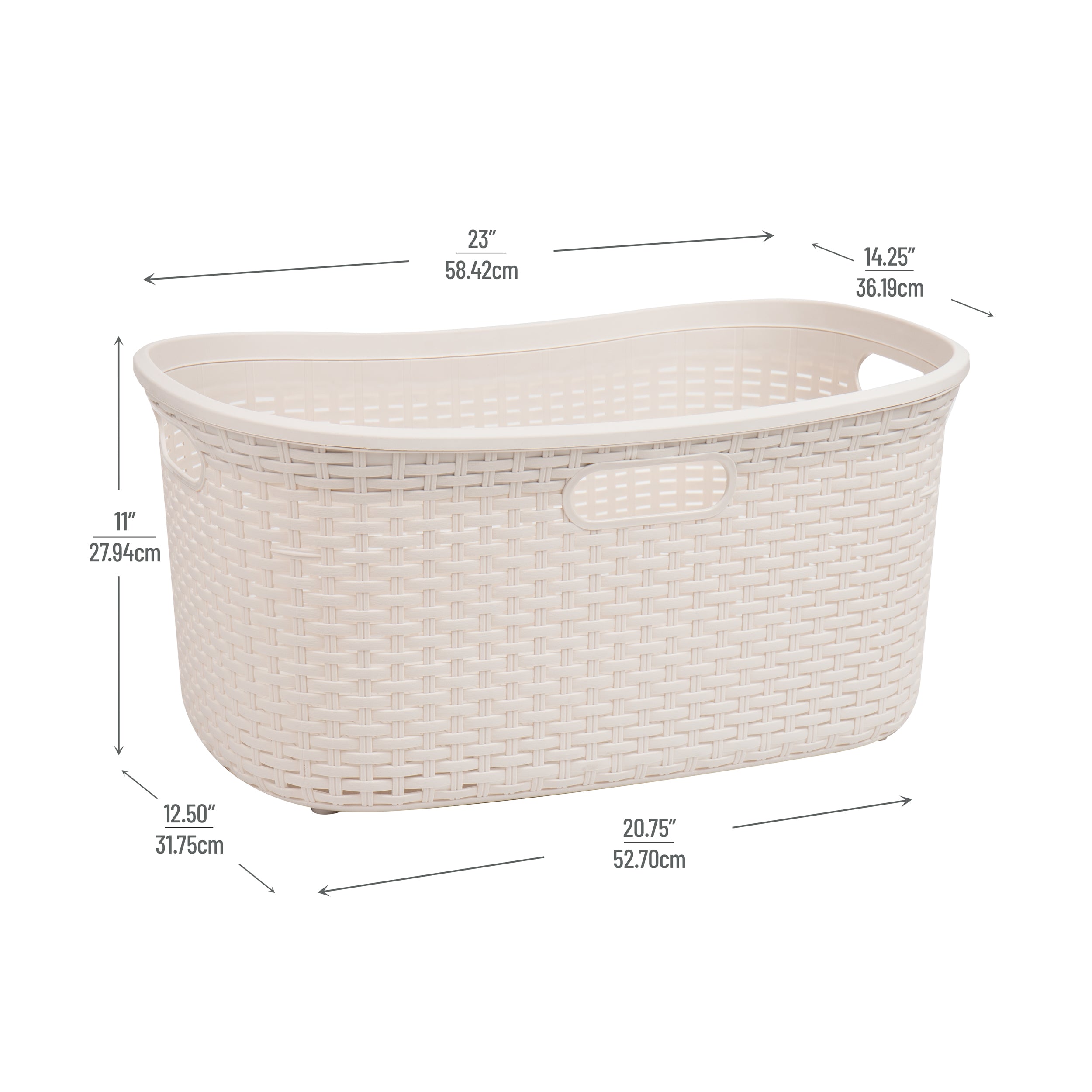 Laundry basket best sale height