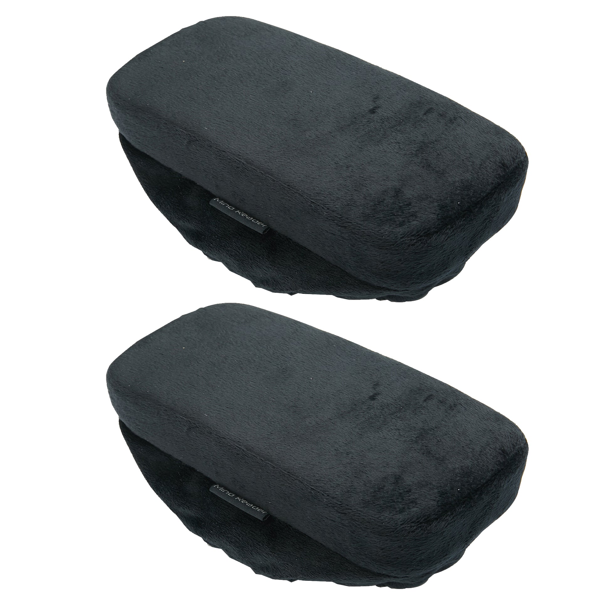 Mind Reader Harmony Collection, Ergonomic Arm Rest Set, Memory Foam Support, Attaches to Office Chair, Microfiber Surface, Elbow and Forearm Pressure Relief, Set of 2, Black