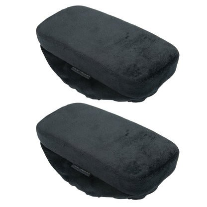 Mind Reader Harmony Collection, Ergonomic Arm Rest Set, Memory Foam Support, Attaches to Office Chair, Microfiber Surface, Elbow and Forearm Pressure Relief, Set of 2, Black