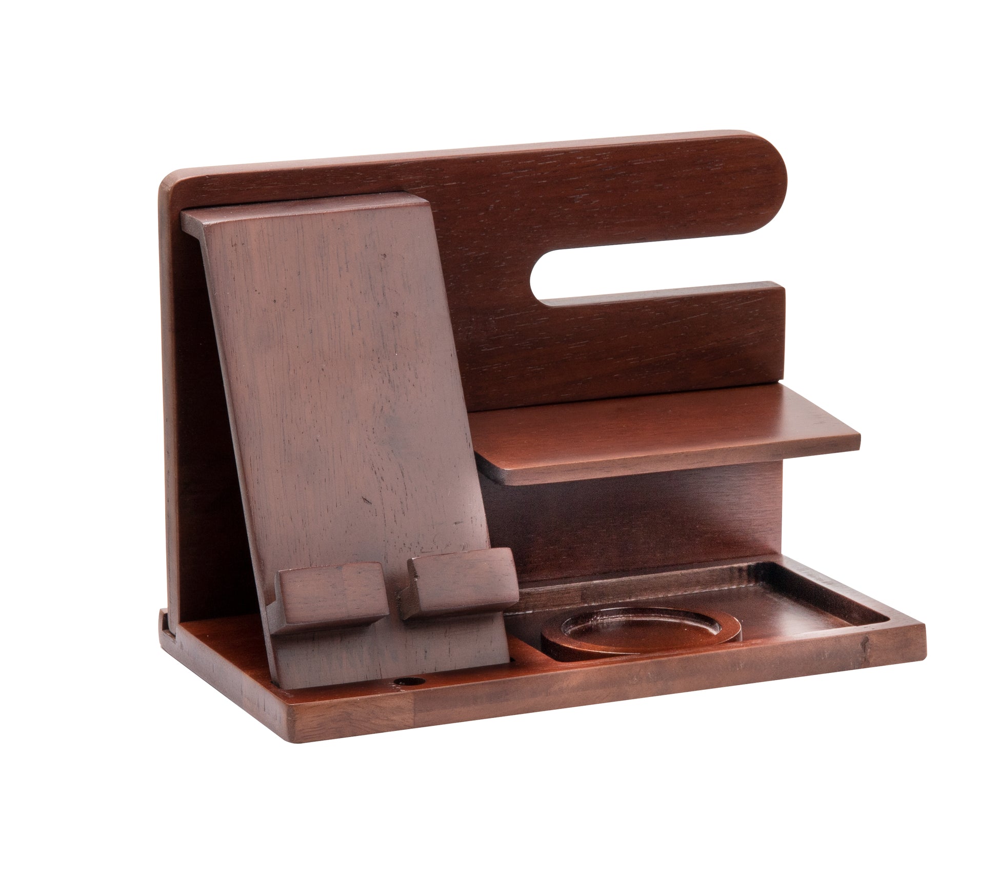 Mind Reader Bali Collection, Valet Station for Cell Phone, Watches, Jewelry and Accessories, Brown