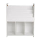 Mind Reader Sprout Collection, 3-Tier Kids Bookshelf with 3 Storage Compartments, Toyroom, Bedroom, Living Room Organizer, White