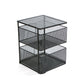 Mind Reader Desktop Storage Baskets, Magnetic Top, Storage, Workspace, Office, Metal Mesh, 7.25"L x 7"W x 9.25"H, Black