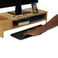 Mind Reader Bali Collection, Bamboo Monitor Stand and 6-Compartment Desk Organizer, Brown