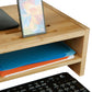 Mind Reader Bali Collection, Bamboo Monitor Stand and 6-Compartment Desk Organizer, Brown