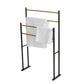 Mind Reader Alloy Collection, 2-Tier Towel Rack with 4 Bars, Drying Stand, Metal, Black