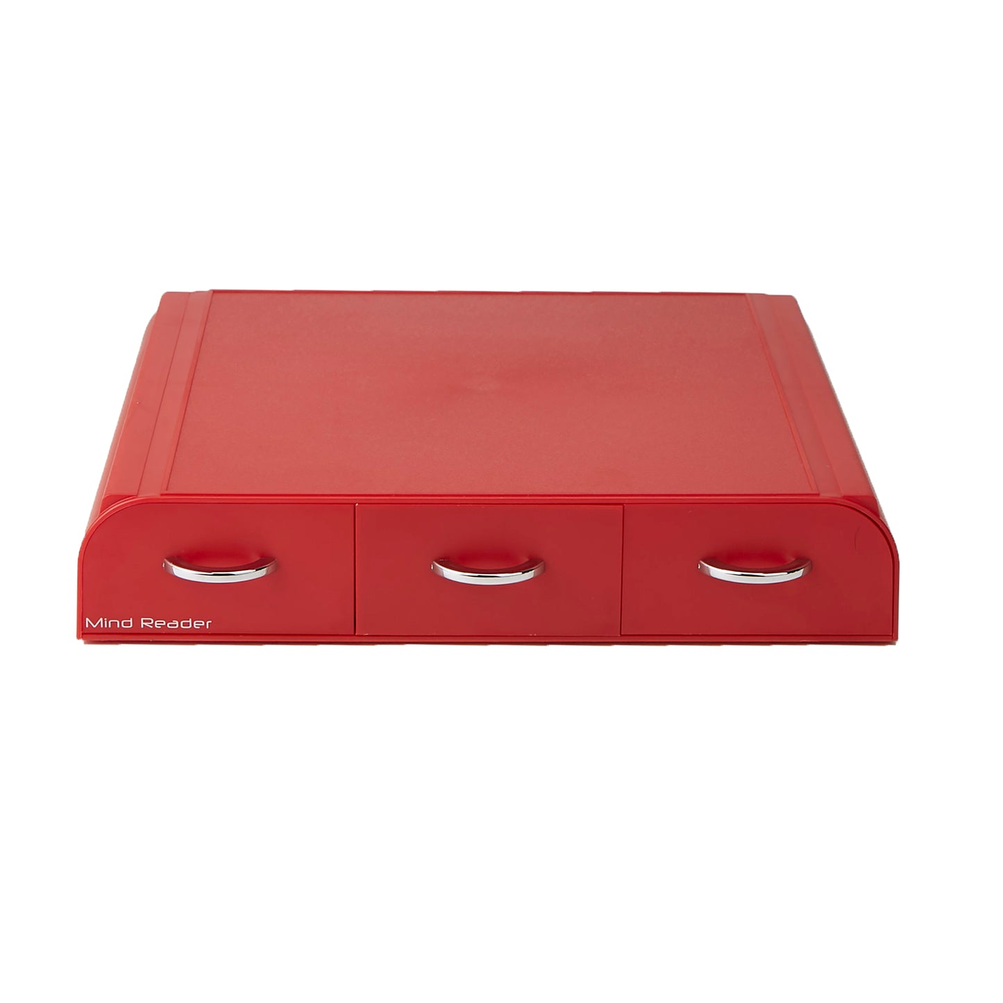 Mind Reader Single Serve Coffee Pod Organizer with 3 Drawers, 36 Pod Capacity, Countertop, 12.25"L x 13.5"W x 2.5"H, Red